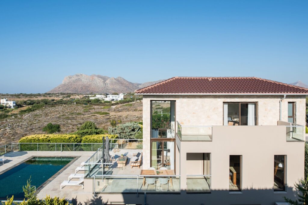 rooftop et vue montagne Villa en Crète La Canée